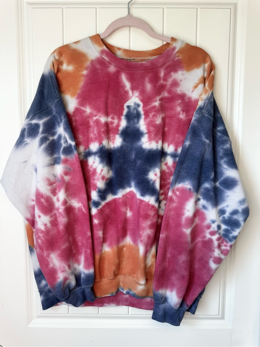Urban Outfitters Tie-Dye Star Crewneck Sweatshirt